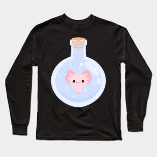 Axolotl in a potion bottle Long Sleeve T-Shirt